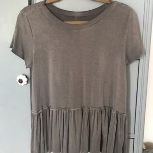 Gray peplum top
